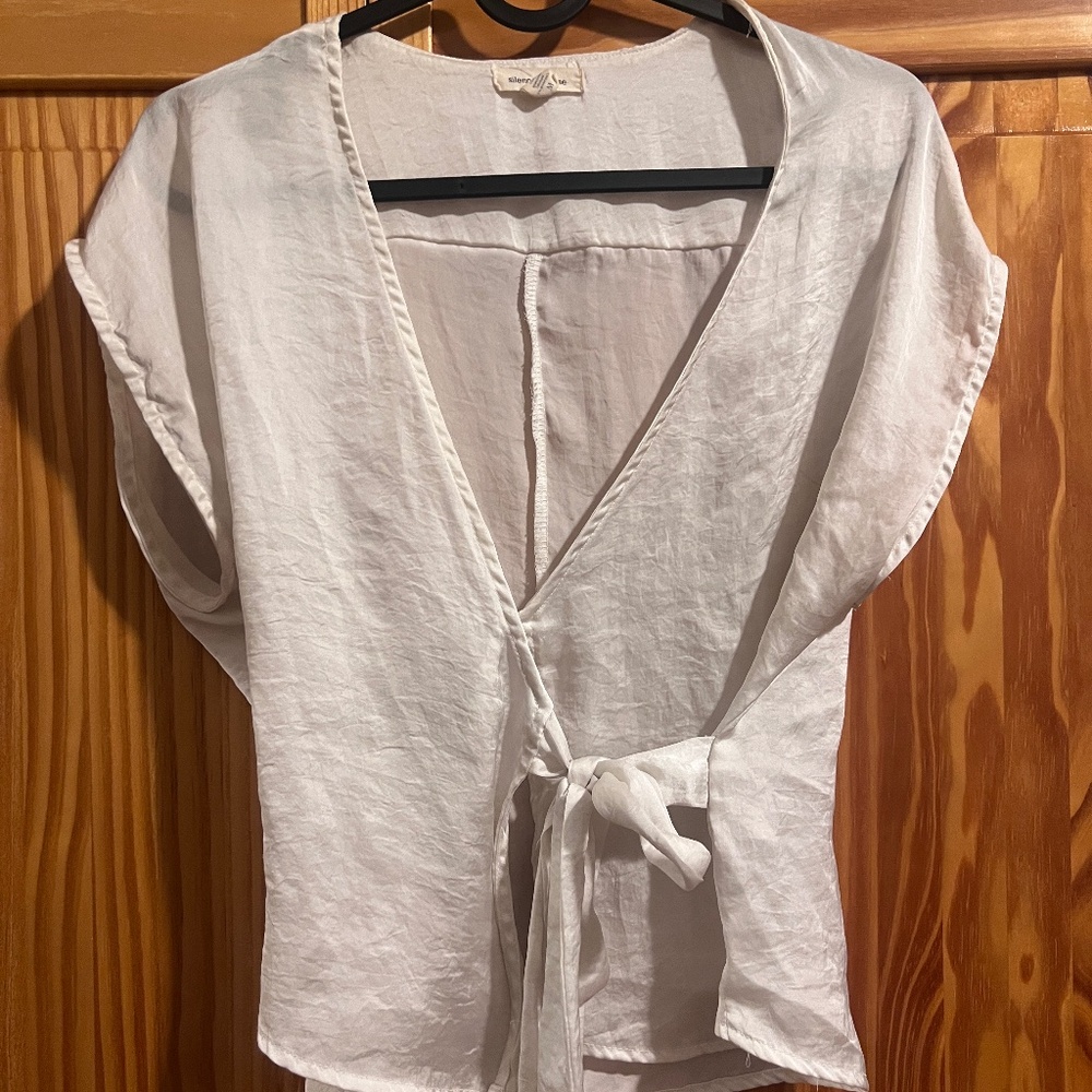 Cream wrap shirt